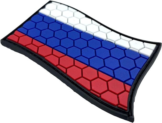 Russia Russian Pоссия Honeycomb Flag Airsoft PVC Morale Cosplay Team Patch