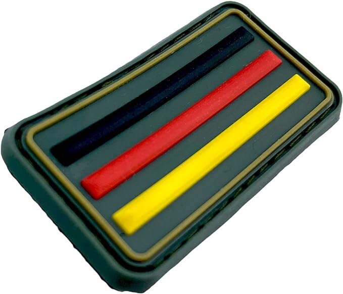 German Germany Deutschland DEU Bars Stripes Flag PVC Airsoft Paintball Morale Patch