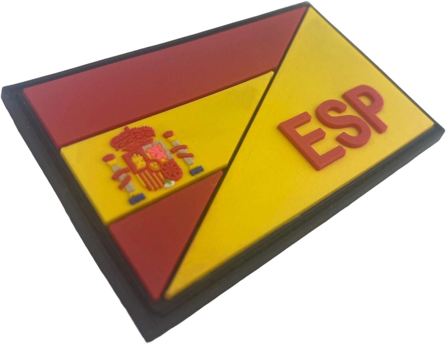Spain Spanish Diagonal ESP España Flag Tactical PVC Airsoft Paintball Cosplay Team Patch