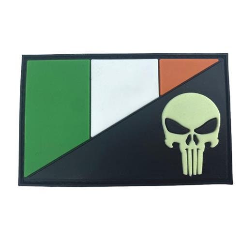 European Countries EU Skull Glow in the Dark Flag Airsoft Paintball PVC Morale Cosplay Team Patch