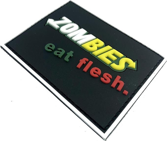 Zombies Eat Flesh PVC Tactical Airsoft Paintball Morale Patch
