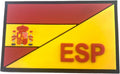 Spain Spanish Diagonal ESP España Flag Tactical PVC Airsoft Paintball Cosplay Team Patch