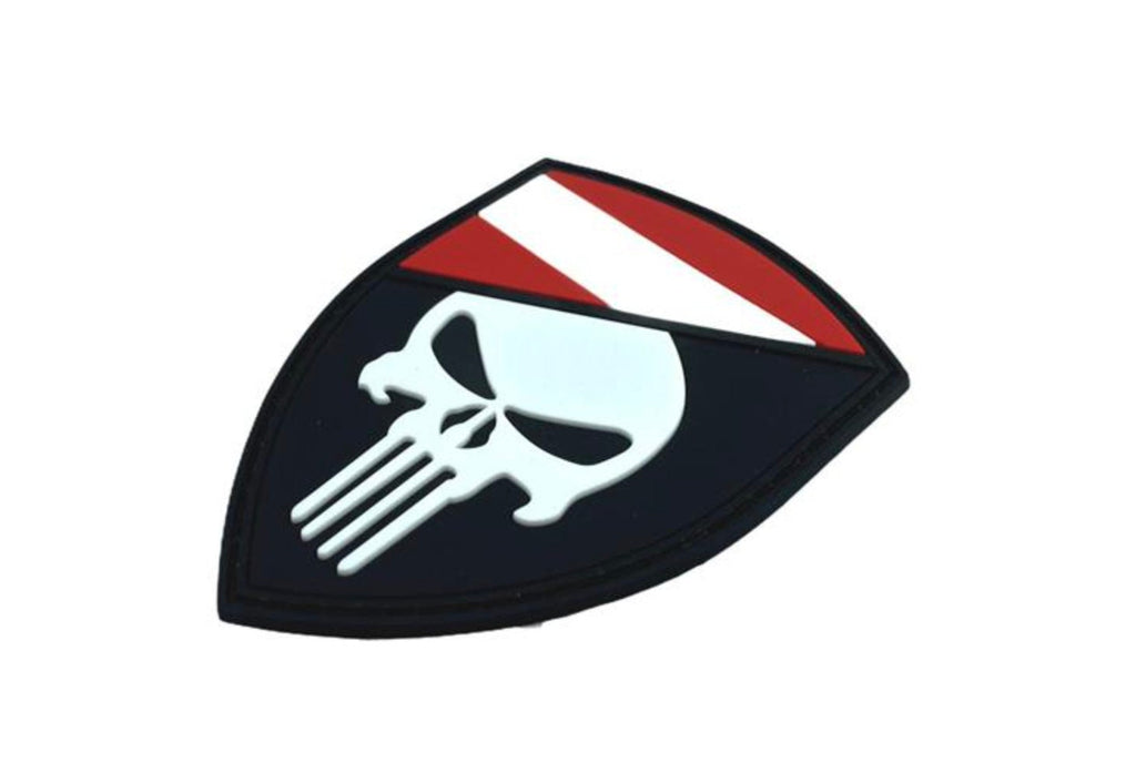 Österreich Austria Austrian Skull Glow in the Dark Flag Airsoft PVC Morale Cosplay Team Patch