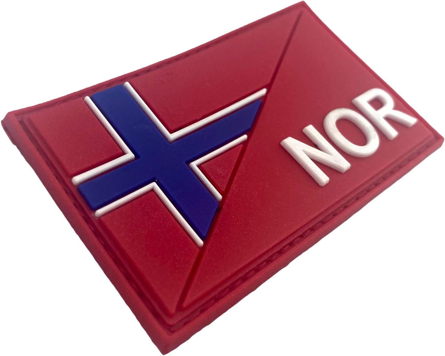 Norway Norwegian Diagonal NOR Flag Tactical PVC Airsoft Paintball Cosplay Team Patch