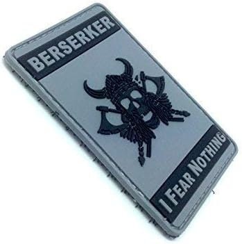 Berserker - I Fear Nothing Viking Norse PVC Airsoft Paintball Morale Patch