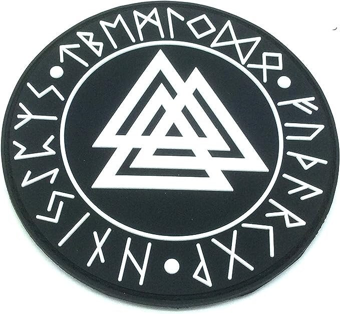 Valknut Knot Of The Slain Norse Rune Viking PVC Airsoft Paintball Morale Patch