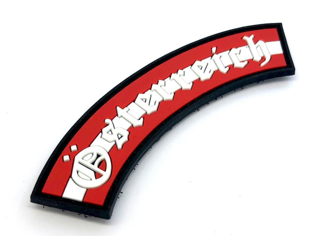 Österreich Austria Austrian Glow in the Dark Arch Flag PVC Airsoft Paintball Morale Shoulder Patch