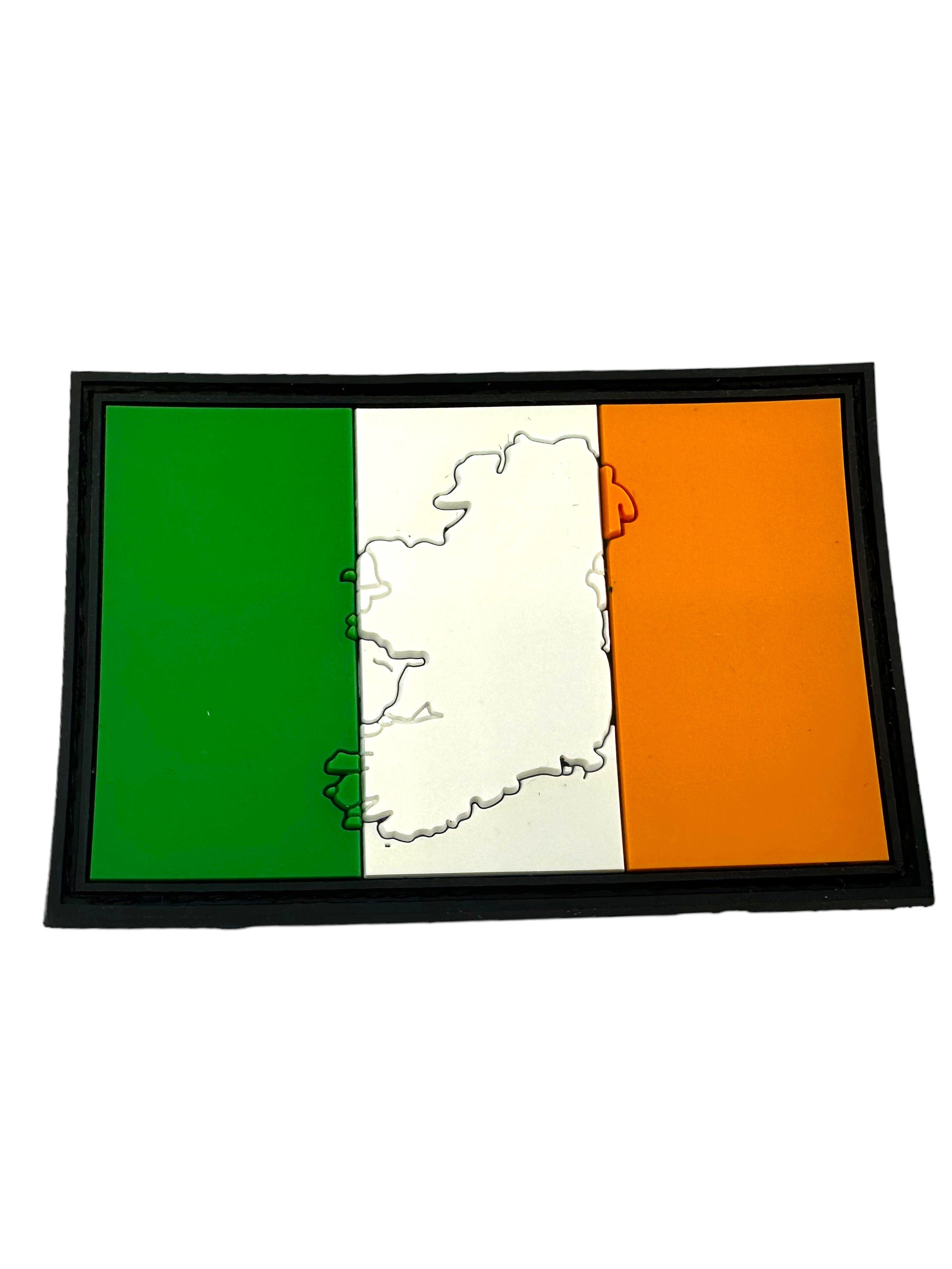 Embossed Ireland Irish Country Tricolour Flag Airsoft PVC Morale Cosplay Team Patch