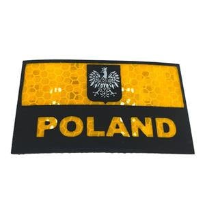 Polska Poland Polish Reflective Flag Tactical Laser Cut Airsoft Paintball Field Patch