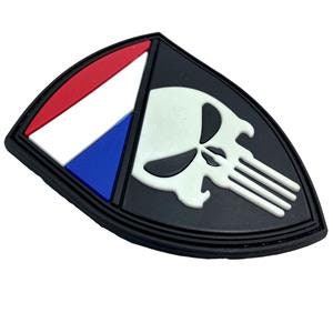 Holland Netherlands Dutch Skull Glow in the Dark Flag Airsoft PVC Morale Cosplay Team Patch