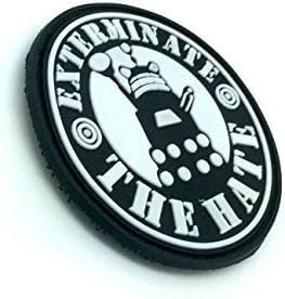Exterminate The Hate Dalek Cosplay PVC Airsoft Paintball Morale Fan Patch