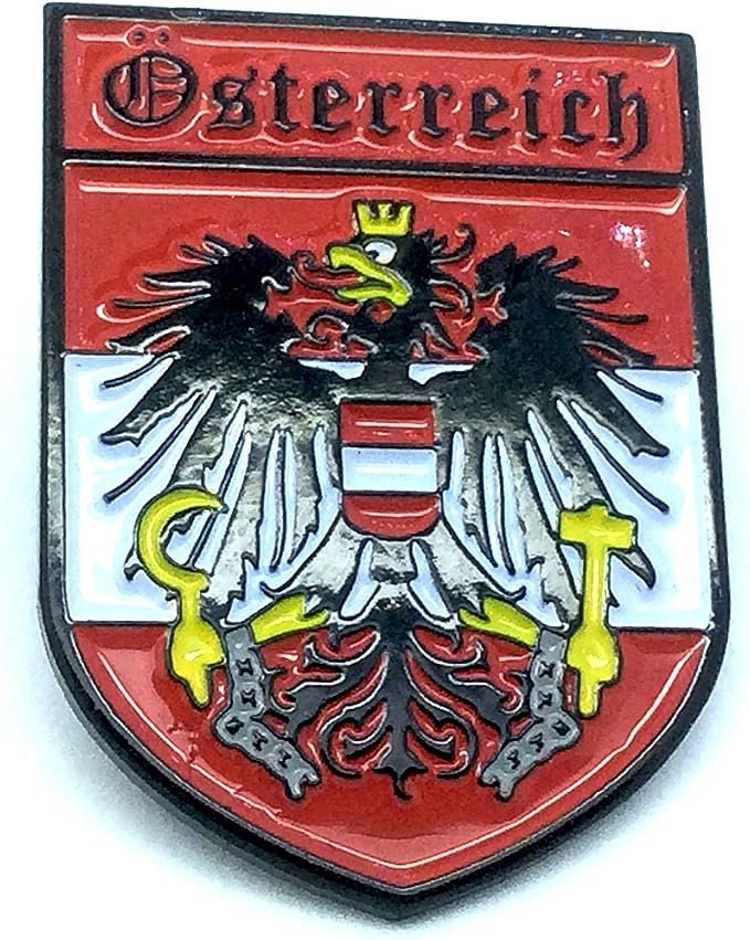 Austria Coat Of Arms Österreich Crest Flag Metal Pin Badge Brooch