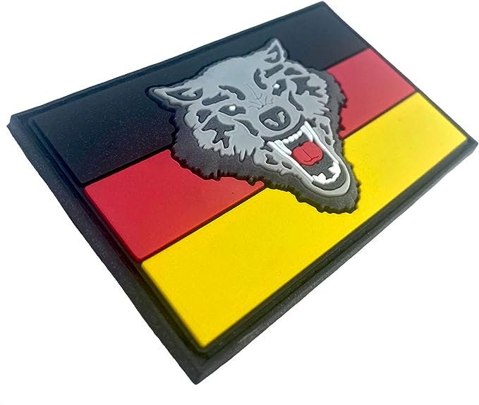Deutschland German Germany Wolf Flag Airsoft PVC Morale Cosplay Team Patch