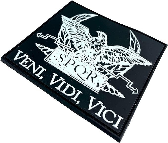 SPQR Ancient Roman Republic Veni Vidi Vici PVC Airsoft Paintball Patch