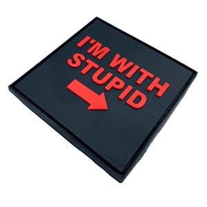 I'm with Stupid Tactical PVC Airsoft Paintball Morale Patch