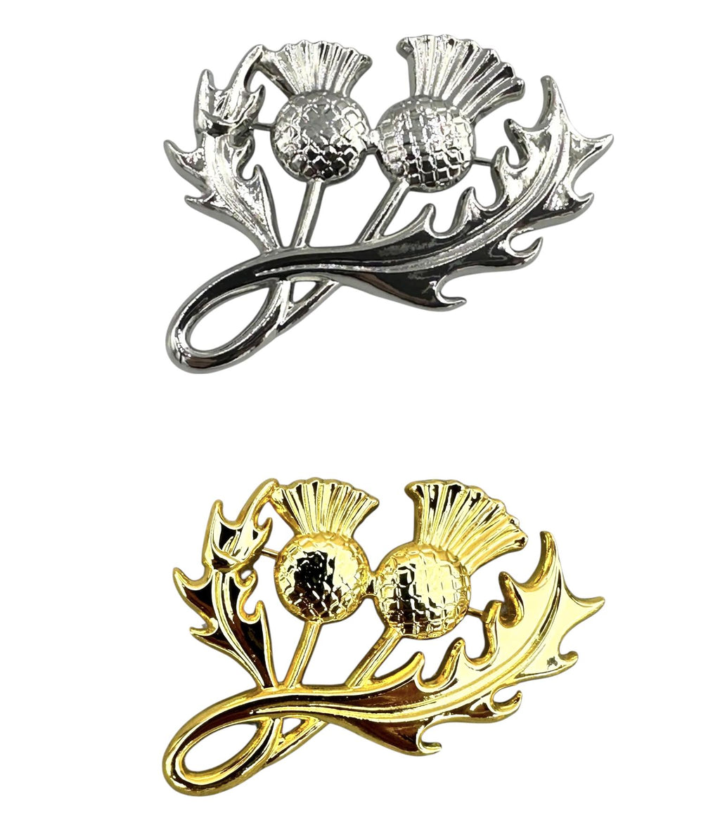 Scotland Scottish Twisted Thistle Cosplay Metal Pin Badge Decorative Brooch