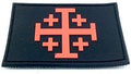 Jerusalem Cross Knights Templar PVC Airsoft Paintball Morale Patch