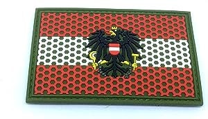 Austria Austrian Österreich Mesh Crest Flag Airsoft Paintball PVC Morale Team Patch
