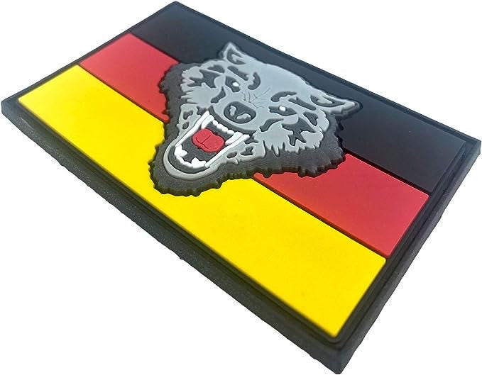Deutschland German Germany Wolf Flag Airsoft PVC Morale Cosplay Team Patch