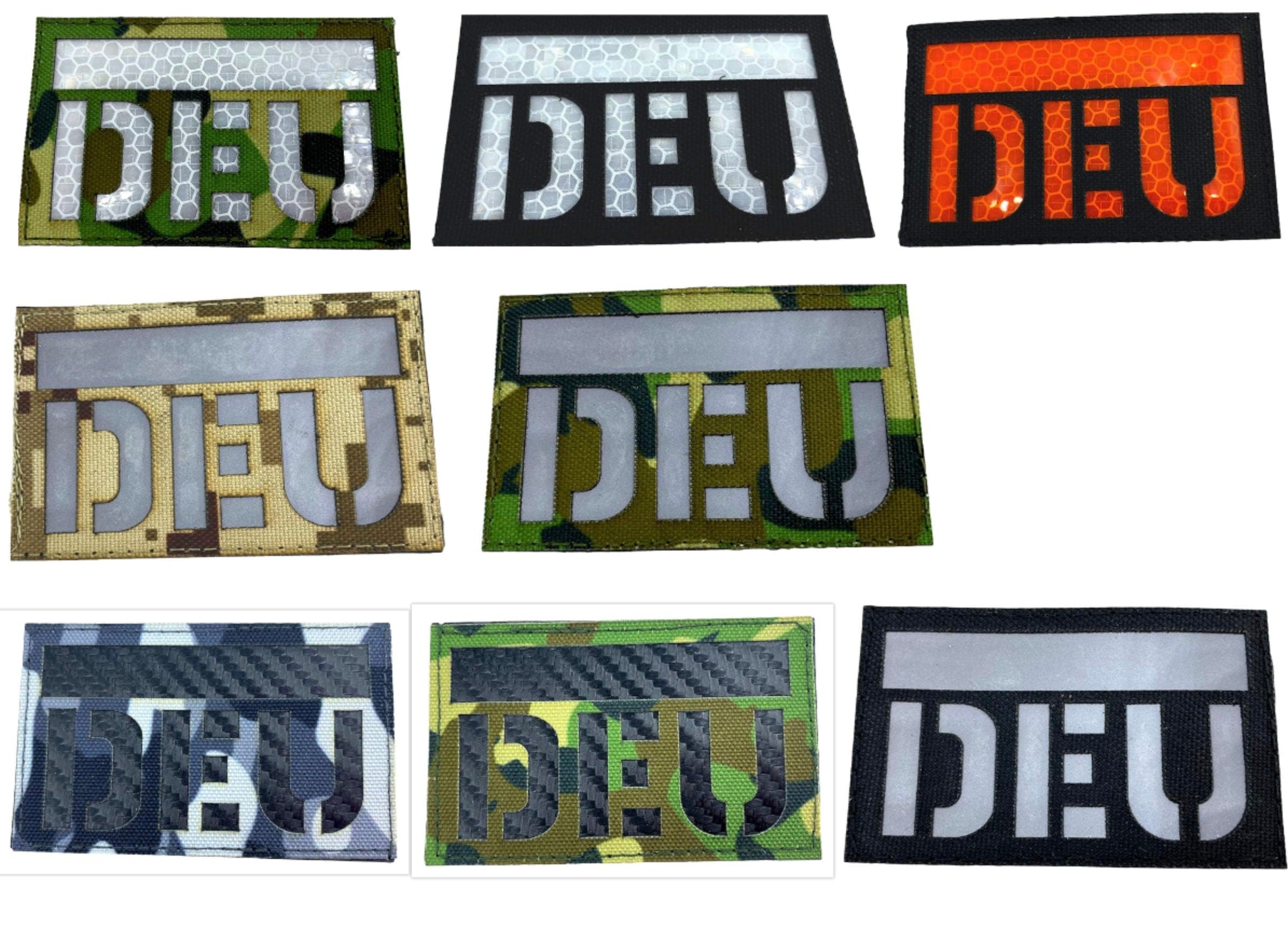 DEU Deutschland Camouflage Reflective Tactical Laser Cut Airsoft Paintball Field Patch