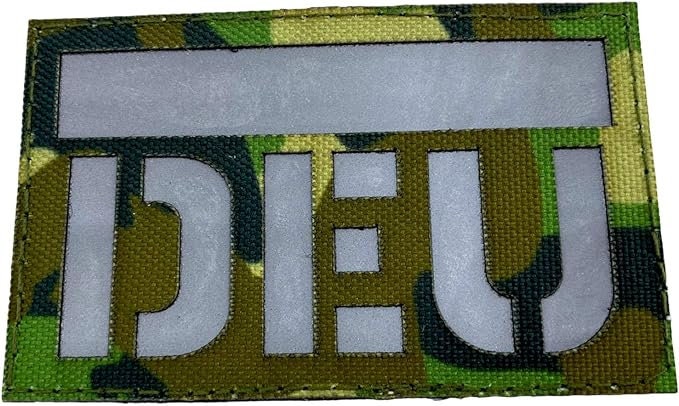 DEU Deutschland Camouflage Reflective Tactical Laser Cut Airsoft Paintball Field Patch