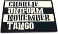 Charlie Uniform November Tango Paintball Airsoft PVC Morale Tactical Patch