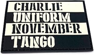 Charlie Uniform November Tango Paintball Airsoft PVC Morale Tactical Patch