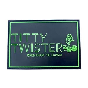 Titty Twister Open from Dusk Til Dawn Glow in the Dark Neon Airsoft PVC Morale Cosplay Patch