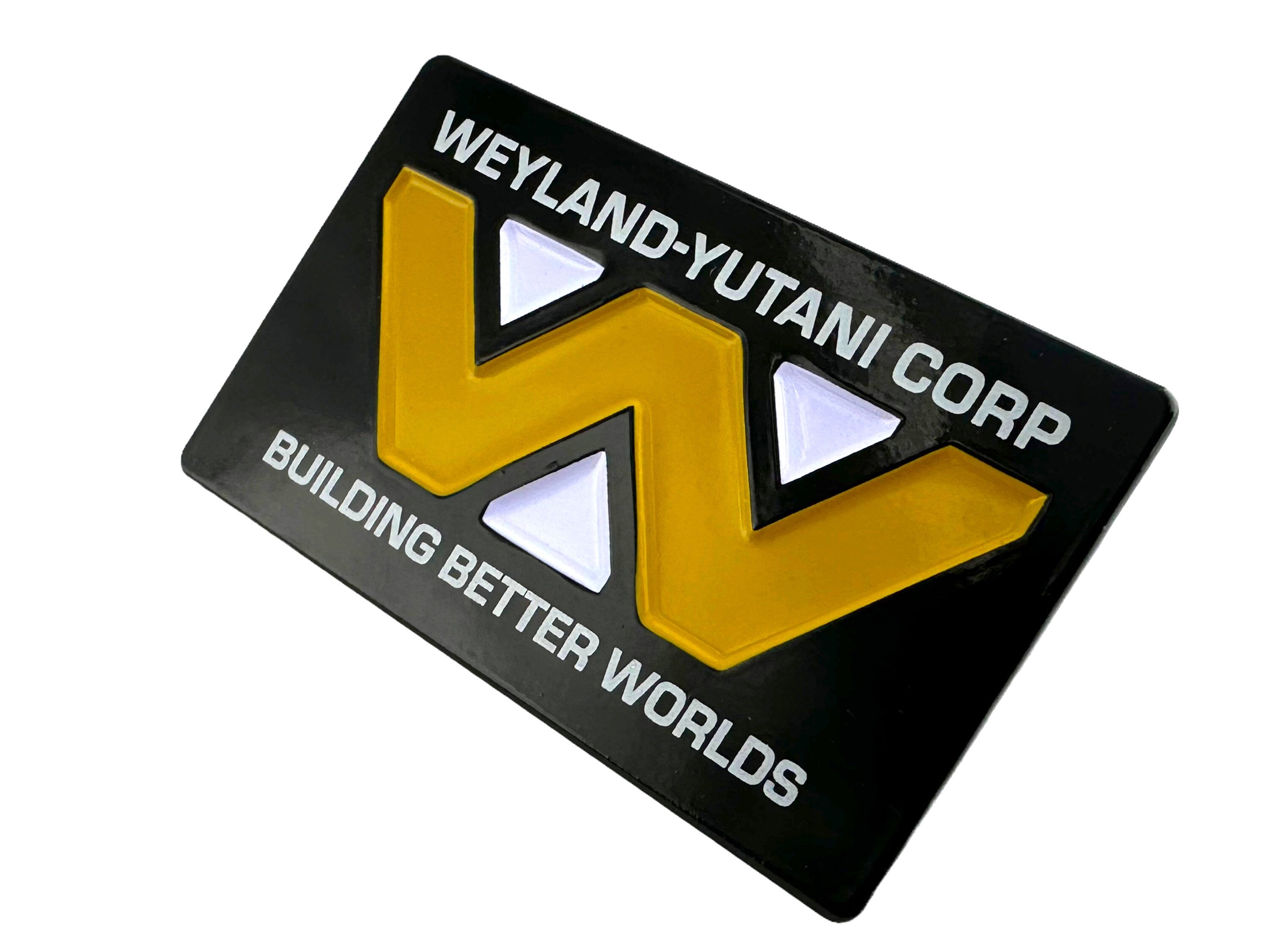 Weyland Yutani Building Better Worlds Yellow Metal Pin Badge Brooch