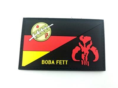 Germany Deutschland Flag Bounty Hunter Boba Fett Bantha Skull Cosplay Airsoft PVC Fan Morale Patch