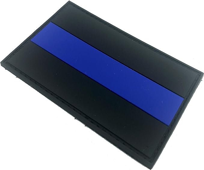 Thin Blue Line Flag Police Service Paintball Airsoft Paintball PVC Morale Patch