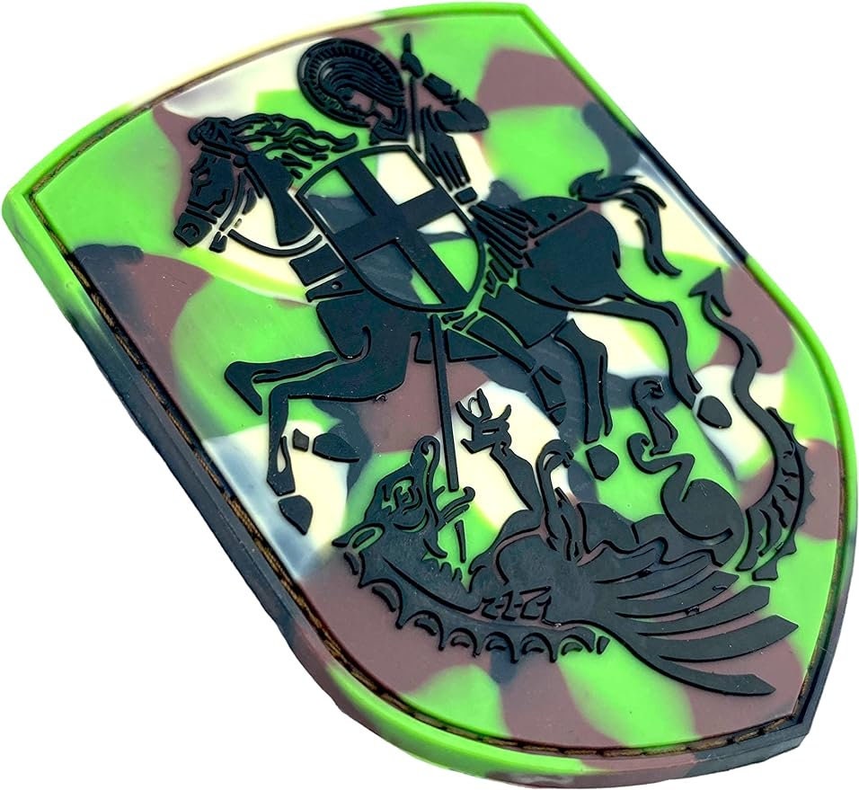 Knights Templar St George & Dragon Crusader PVC Airsoft Paintball Team Patch