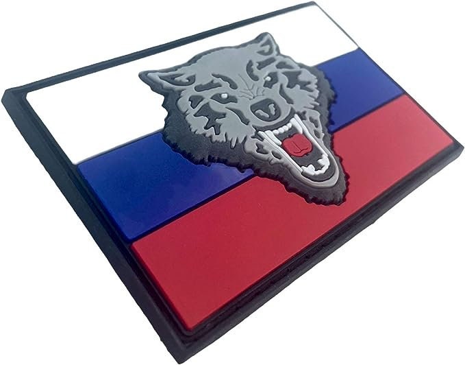 Russia Russian Россия Wolf Flag Airsoft Paintball PVC Morale Cosplay Team Patch