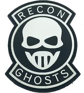 Recon Ghosts Glow In The Dark Airsoft PVC Airsoft Paintball Morale Team Patch