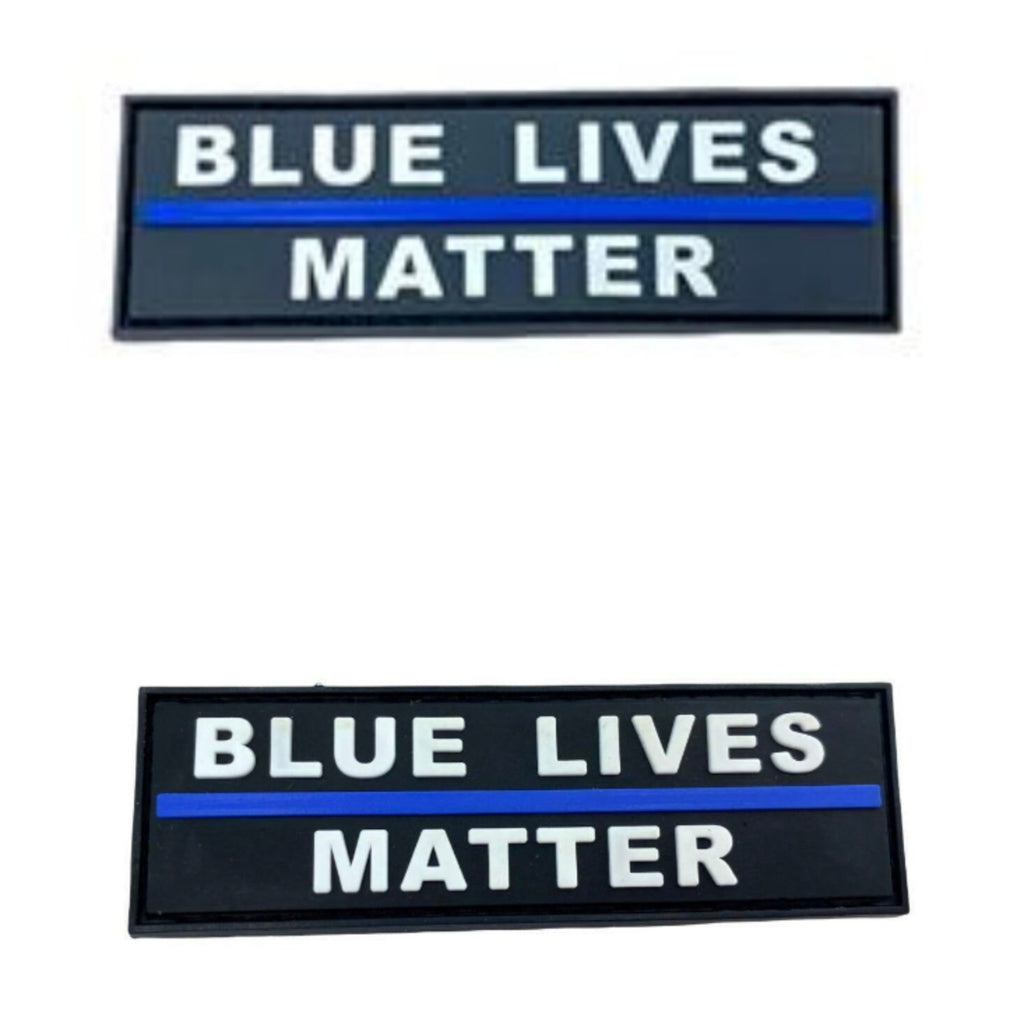 Blue Lives Matter Police Tribute Memorial Tactical Airsoft Paintball PVC Morale Cosplay Patch