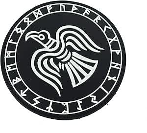 Odin's Raven Norse Rune Viking PVC Airsoft Paintball Morale Patch