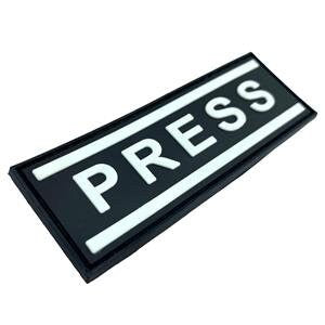 PRESS Journalist Photographer Airsoft Paintball PVC Morale Cosplay Patch