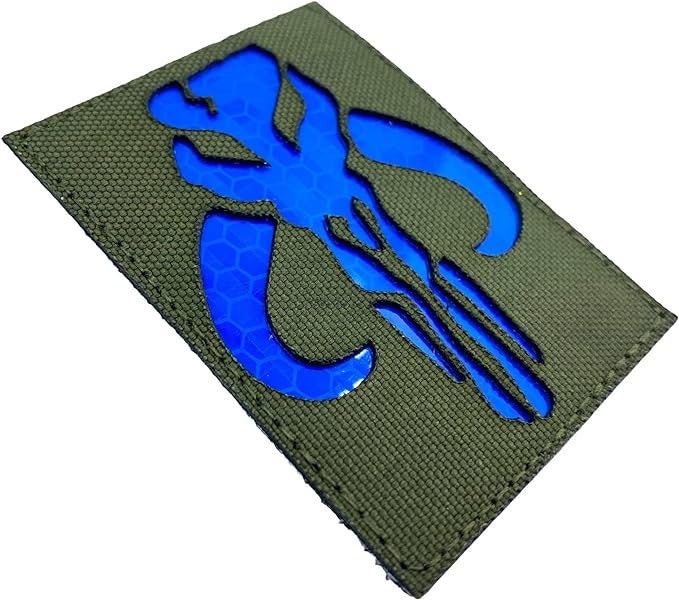 Bounty Hunter Boba Fett Bantha Skull Reflective Laser Cut Tactical Airsoft Field Patch