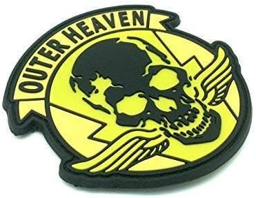 Outer Heaven Skull Wings Yellow PVC Airsoft Paintball Cosplay Patch