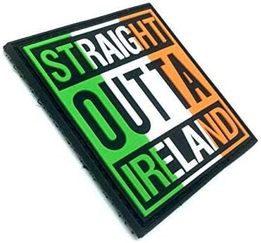 Straight Outta Ireland Flag PVC Airsoft Paintball Team Patch