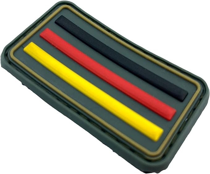 German Germany Deutschland DEU Bars Stripes Flag PVC Airsoft Paintball Morale Patch
