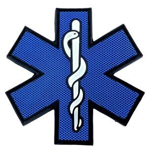 Star of Life Paramedic Medic Glow in the Dark Airsoft Paintball PVC Morale Team Patch