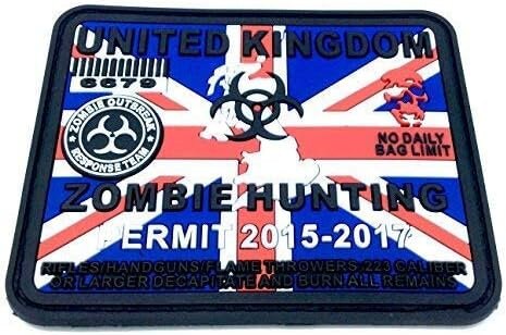 International Countries Zombie Hunting Permits PVC Tactical Airsoft Paintball Morale Patch