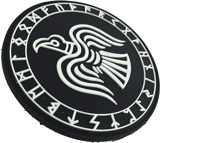 Odin's Raven Norse Rune Viking PVC Airsoft Paintball Morale Patch