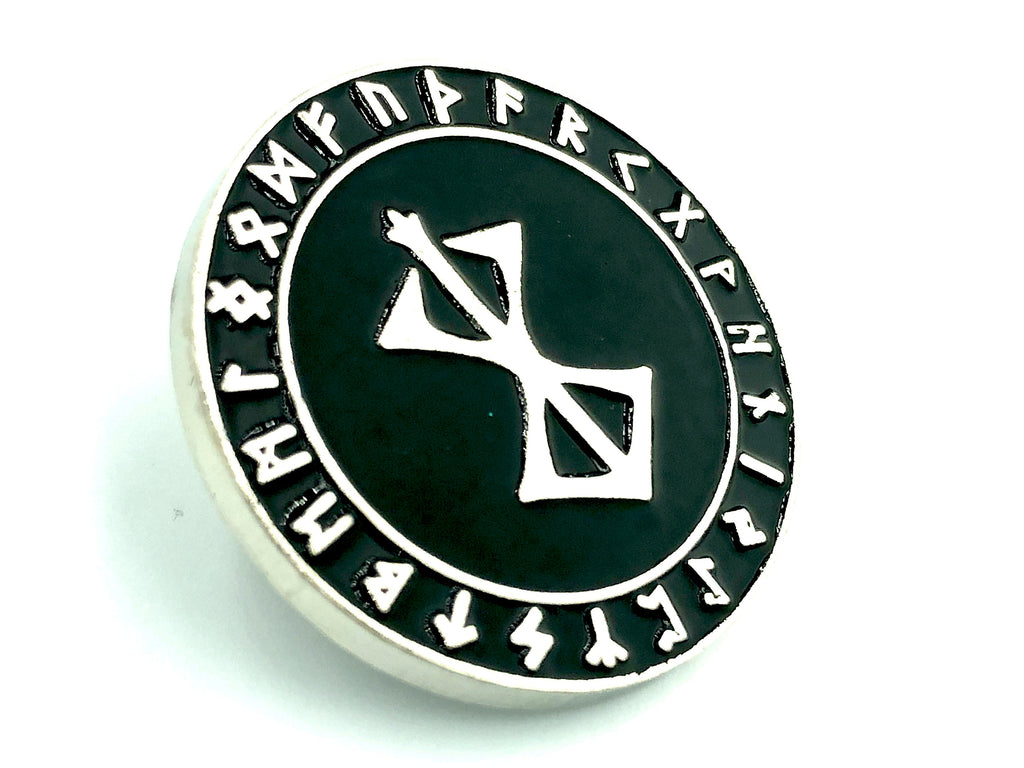 Berserk Berserker Brand Of Sacrifice Norse Rune Viking Silver Metal Pin Badge Brooch