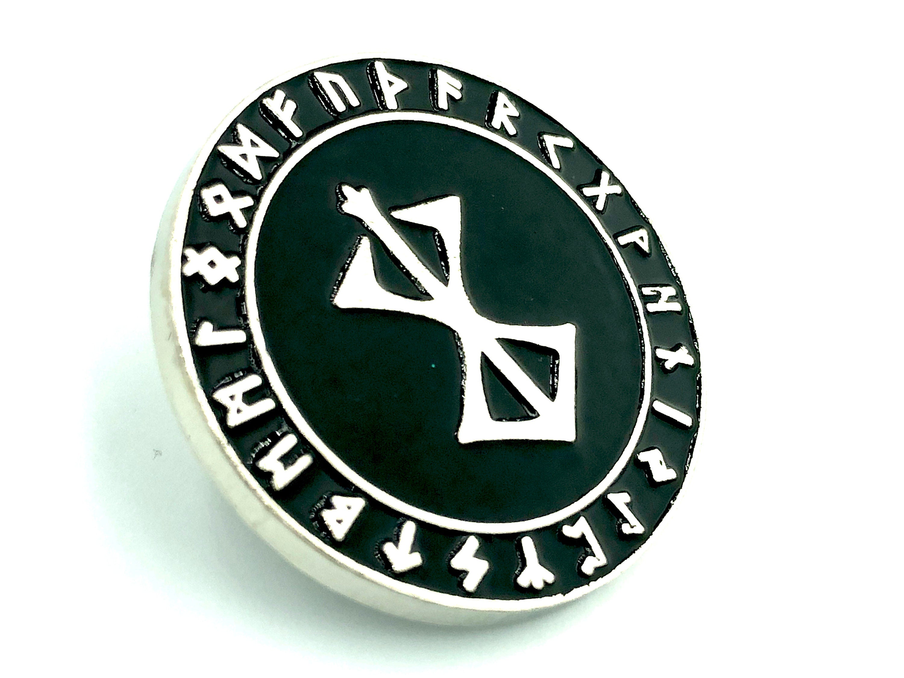 Berserk Berserker Brand Of Sacrifice Norse Rune Viking Silver Metal Pin Badge Brooch