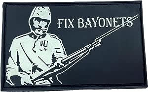 Fix Bayonets Airsoft Paintball PVC Morale Team Patch