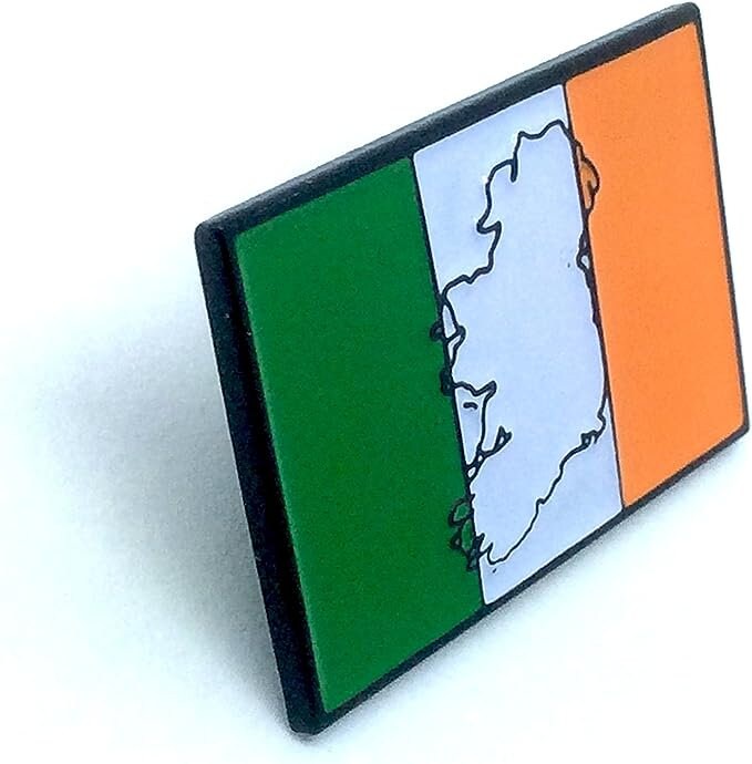 Embossed Ireland Irish Country Flag Metal Pin Badge Brooch