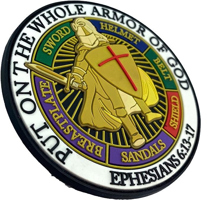 Put on the Whole Armor of God PVC Airsoft Paintball Cosplay Morale Patch