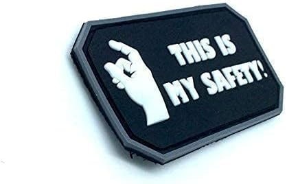 This is My Safety Paintball Airsoft Paintball PVC Morale Fan Patch